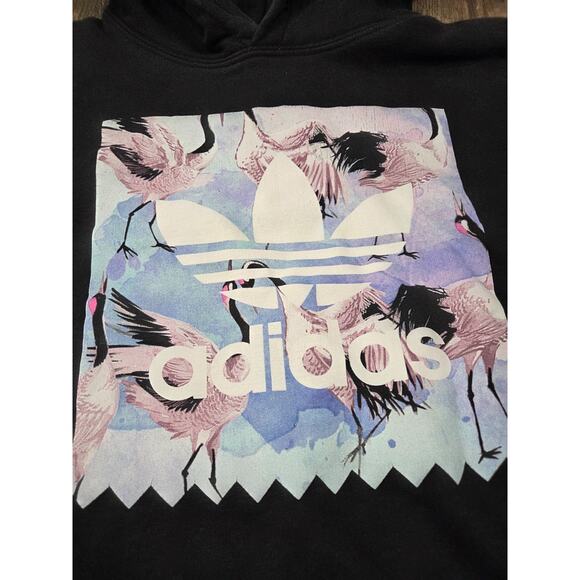 Adidas Japanese Black Adult Hoodie Sweatshirt Size Small - Picture 2 of 6